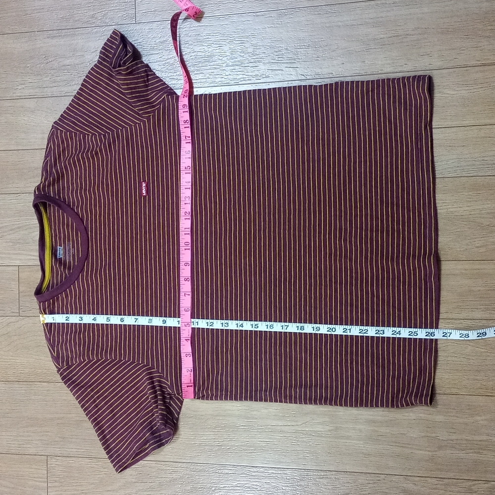 ~$5 add on~ Levi's size large red and yellow striped t-shirt